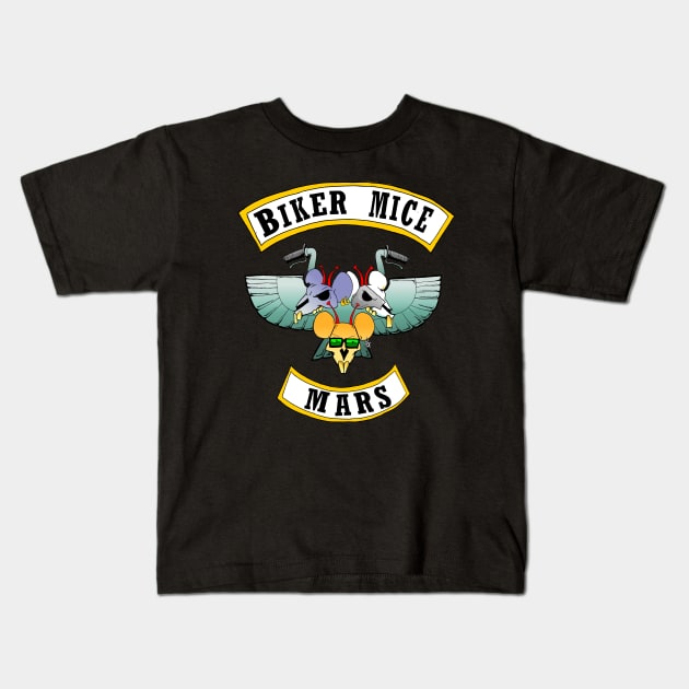 rock and ride Kids T-Shirt by oria